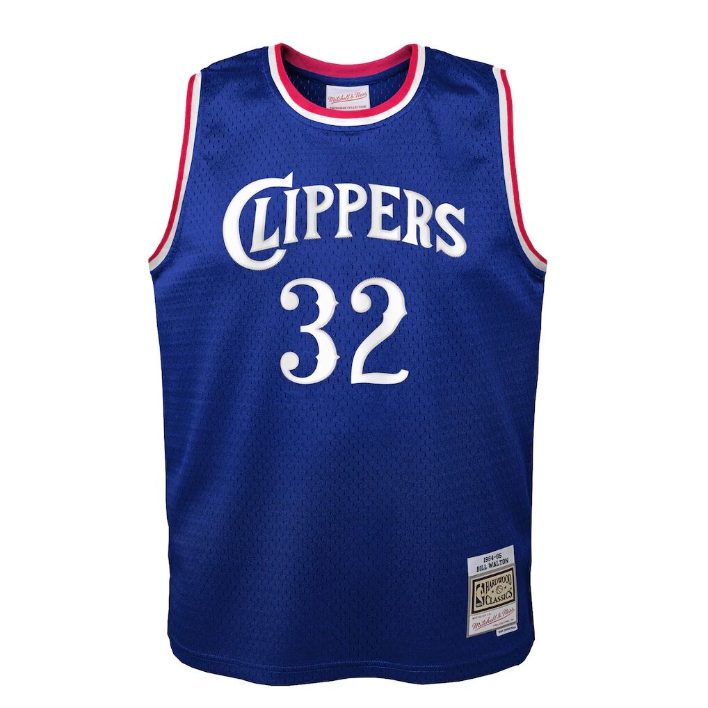 Bill Walton LA Clippers Mitchell & Ness Youth 1984/85 Hardwood Classics Swingman Jersey – Royal