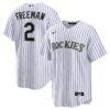 Tyler Freeman Colorado Rockies Nike Youth Home Replica Jersey - White - Front View