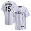 Hunter Goodman Colorado Rockies Nike Youth Home Replica Jersey - White - Front View
