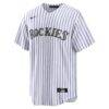 Hunter Goodman Colorado Rockies Nike Youth Home Replica Jersey - White - Side View