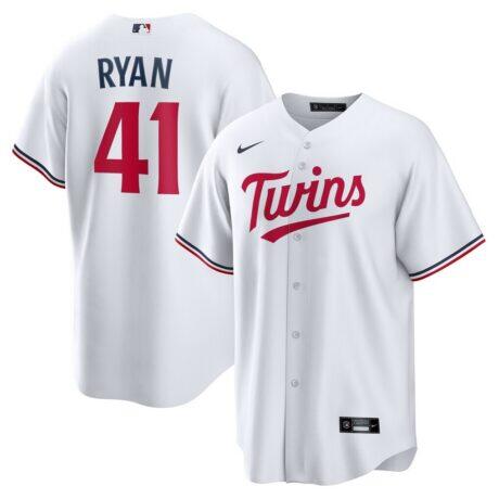 Joe Ryan Minnesota Twins Nike Youth Home Replica Jersey - White - Front View
