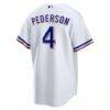 Joc Pederson Texas Rangers Nike Youth Home Replica Jersey - White - Detail View