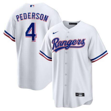 Joc Pederson Texas Rangers Nike Youth Home Replica Jersey - White - Front View