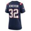 TreVeyon Henderson New England Patriots Nike Women's Game Jersey - Navy - Detail View