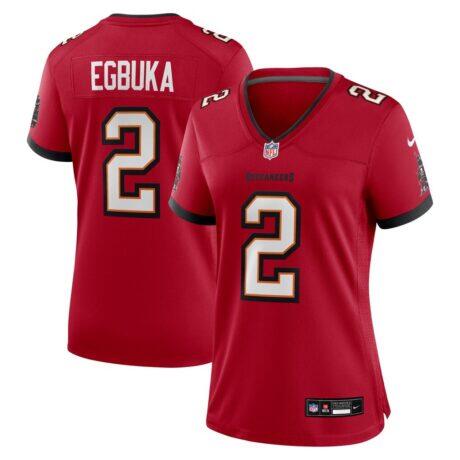Emeka Egbuka Tampa Bay Buccaneers Nike Women's Team Game Jersey - Red - Front View