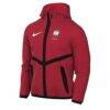 South Korea National Team Nike 2026 Anthem Mesh Dri-FIT Full-Zip Hooded Jacket - Red - Side View