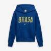 Brazil National Team Nike Women's Phoenix Fleece Hoodie - Blue - Front View