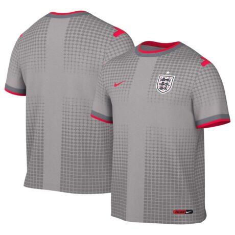 England National Team x Palace Nike 2026 Dri-FIT Pre-Match Top - Gray - Front View