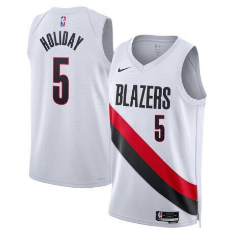 Jrue Holiday Portland Trail Blazers Nike Unisex Swingman Jersey - White - Front View