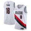 Yang Hansen Portland Trail Blazers Nike Unisex Swingman Jersey - White - Front View