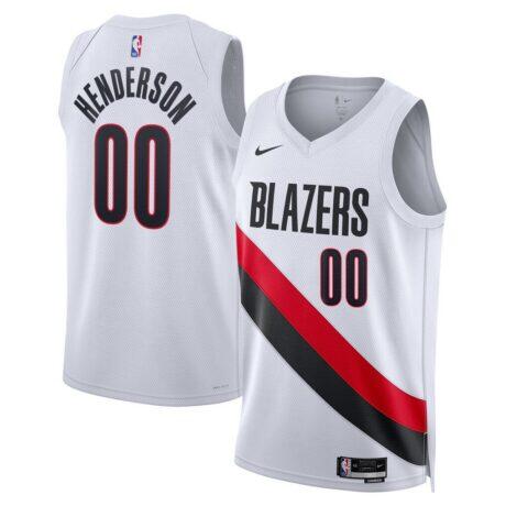 Scoot Henderson Portland Trail Blazers Nike Unisex Swingman Jersey - White - Front View