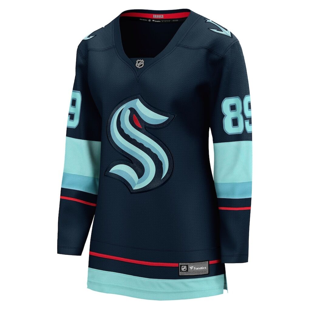 Frederick Gaudreau Seattle Kraken Fashion7 Women's Home Breakaway Jersey - Deep Sea Blue