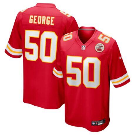 Brandon George Kansas City Chiefs Nike Team Game Jersey - Red - Front View