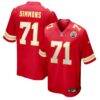 Josh Simmons Kansas City Chiefs Nike Team Game Jersey - Red - Front View