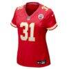 Jeffrey Bassa Kansas City Chiefs Nike Women's Team Game Jersey - Red - Side View