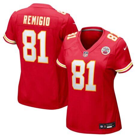Nikko Remigio Kansas City Chiefs Nike Women's Team Game Jersey - Red - Front View
