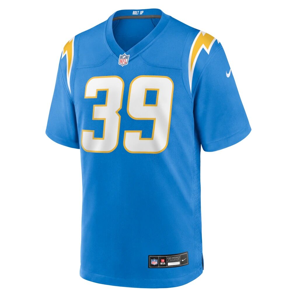 Eric Rogers Los Angeles Chargers Nike Team Game Jersey -  Powder Blue