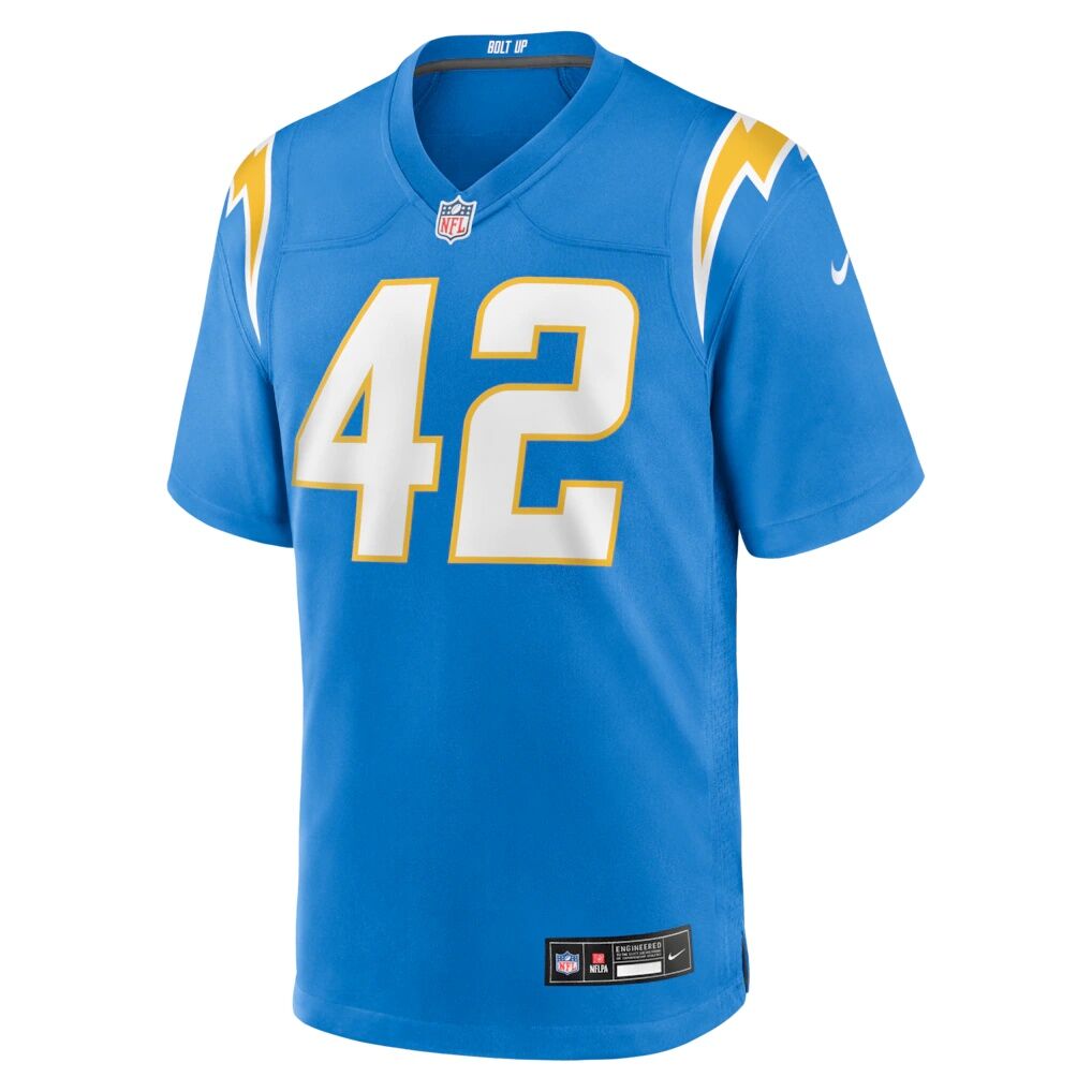 Tucker Fisk Los Angeles Chargers Nike Team Game Jersey -  Powder Blue