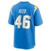 Nikko Reed Los Angeles Chargers Nike Team Game Jersey - - Detail View