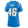 Nikko Reed Los Angeles Chargers Nike Women's Team Game Jersey - - Detail View