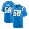Marlowe Wax Los Angeles Chargers Nike Team Game Jersey - - Front View