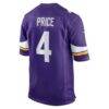 Myles Price Minnesota Vikings Nike Team Game Jersey - Purple - Detail View
