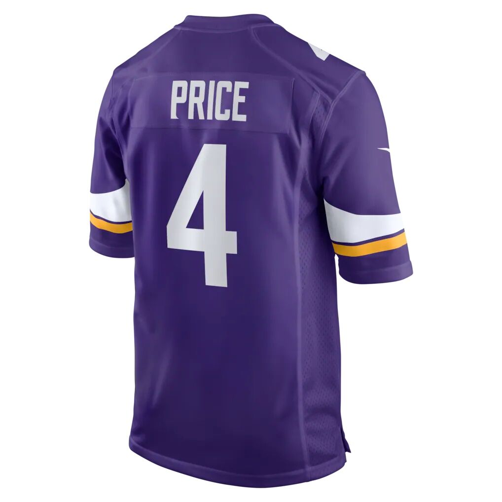 Myles Price Minnesota Vikings Nike Team Game Jersey
