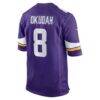 Jeff Okudah Minnesota Vikings Nike Team Game Jersey - Purple - Detail View
