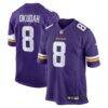 Jeff Okudah Minnesota Vikings Nike Team Game Jersey - Purple - Front View