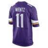Carson Wentz Minnesota Vikings Nike Team Game Jersey - Purple - Detail View