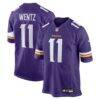 Carson Wentz Minnesota Vikings Nike Team Game Jersey - Purple - Front View
