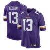 Tai Felton Minnesota Vikings Nike Team Game Jersey - Purple - Front View