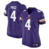 Myles Price Minnesota Vikings Nike Women's Team Game Jersey - Purple - Front View