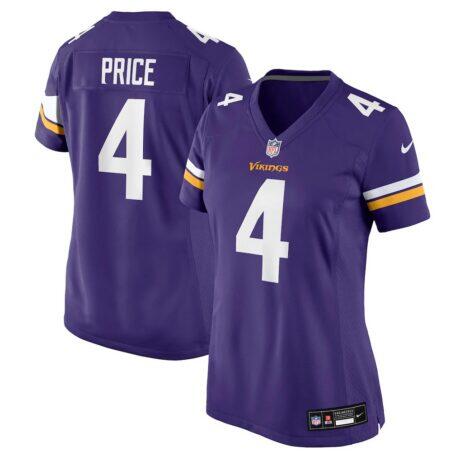 Myles Price Minnesota Vikings Nike Women's Team Game Jersey - Purple - Front View