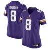 Jeff Okudah Minnesota Vikings Nike Women's Team Game Jersey - Purple - Front View