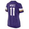 Carson Wentz Minnesota Vikings Nike Women's Team Game Jersey - Purple - Detail View