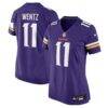 Carson Wentz Minnesota Vikings Nike Women's Team Game Jersey - Purple - Front View