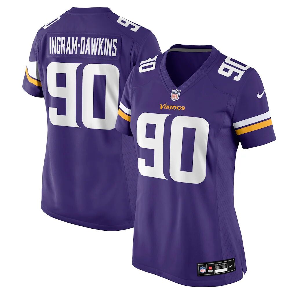 Tyrion Ingram-Dawkins Minnesota Vikings Nike Women's Team Game Jersey