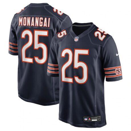 Kyle Monangai Chicago Bears Nike Team Game Jersey - Navy - Front View