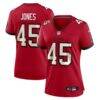 Deion Jones Tampa Bay Buccaneers Nike Women's Team Game Jersey - Red - Front View