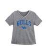 Buffalo Bulls Gameday Couture Women's Iconic Edge Rhinestone V-Neck T-Shirt - Gray - Front View
