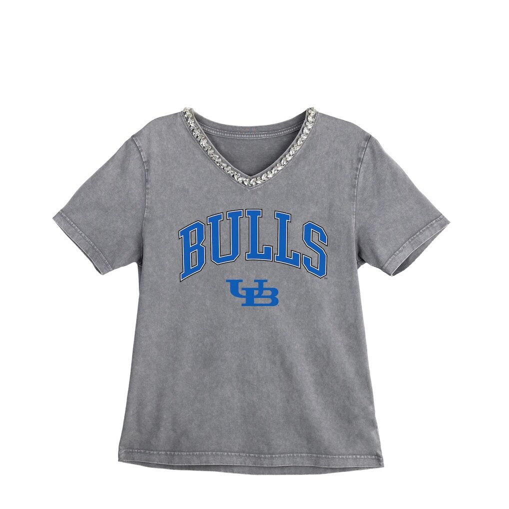 Buffalo Bulls Gameday Couture Women's Iconic Edge Rhinestone V-Neck T-Shirt