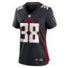 Nathan Carter Atlanta Falcons Nike Women's Team Game Jersey - Black - Side View