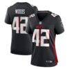 Josh Woods Atlanta Falcons Nike Women's Team Game Jersey - Black - Front View