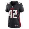 Josh Woods Atlanta Falcons Nike Women's Team Game Jersey - Black - Side View