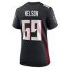 Jack Nelson Atlanta Falcons Nike Women's Team Game Jersey - Black - Detail View