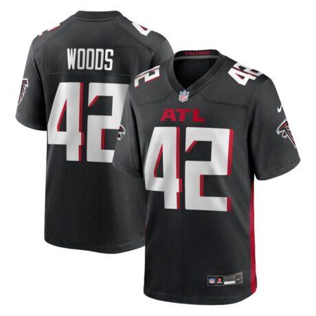 Josh Woods Atlanta Falcons Nike Team Game Jersey - Black - Front View