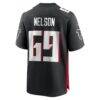 Jack Nelson Atlanta Falcons Nike Team Game Jersey - Black - Detail View