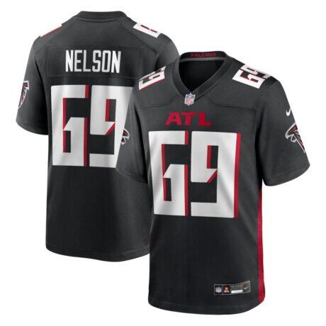 Jack Nelson Atlanta Falcons Nike Team Game Jersey - Black - Front View
