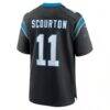 Nic Scourton Carolina Panthers Nike Team Game Jersey - Black - Detail View